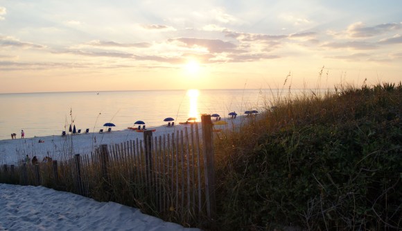 seaside beach sunset