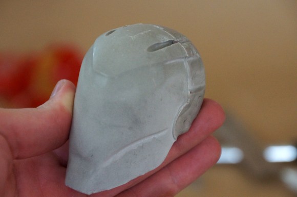 concrete iron man head