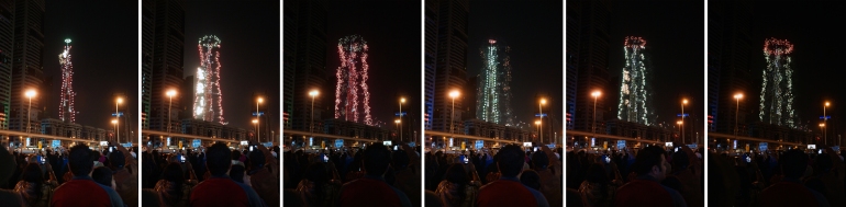 New Years in Dubai_Firework Collage