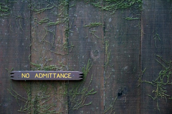 vERY tALL tREES_green covered sign